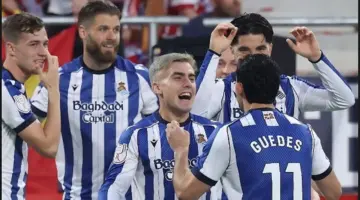 ريال سوسيداد يتفوق على أتلتيكو مدريد 2-1 بالشوط الأول بنهائي كأس ملك إسبانيا